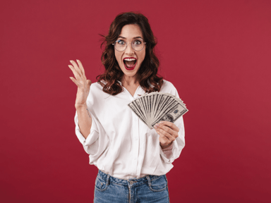 million dollars saved happy woman