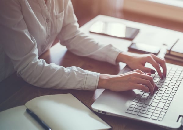 woman on computer